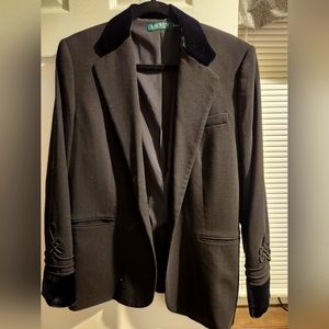 Lauren Ralph Lauren wool and velvet blazer